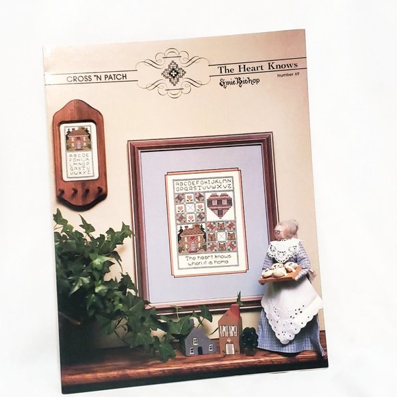 The Heart Knows Sampler Cross Stitch Leaflet 69 Cross 'N Patch Emie Bishop 1990 - Picture 1 of 6